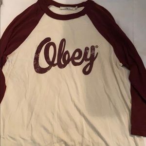 Obey base ball shirt